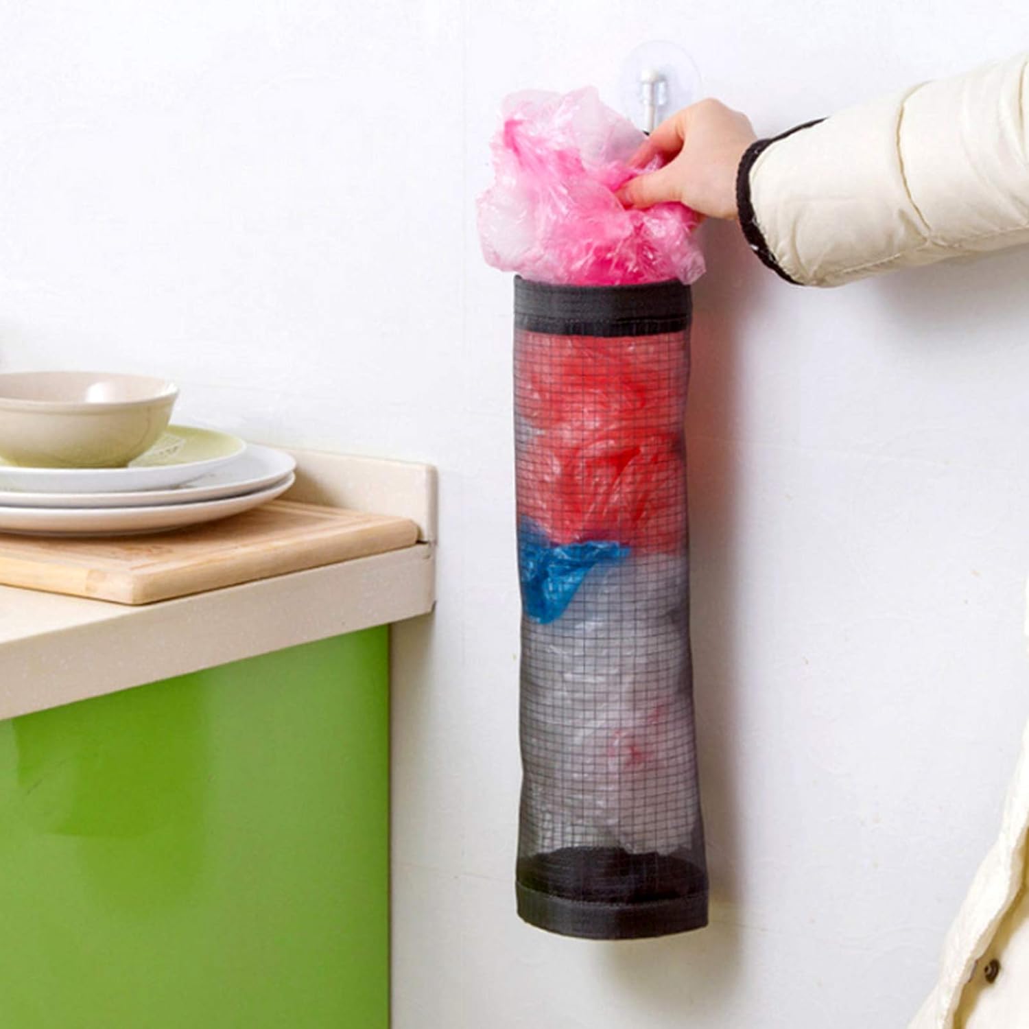 Hanging Waste Bag Holder, Garbage Bag Storage Bag, Widening Handle Hanging Sturdy for Store Garbage Bags Home Store Debris Kitchen, Bedroom Large Capacity for Restaurant (1 Pc) Hanging Waste Bag Holder, Garbage Bag Storage Bag, Widening Handle Hanging Sturdy for Store Garbage Bags Home Store Debris Kitchen, Bedroom Large Capacity for Restaurant (1 Pc)